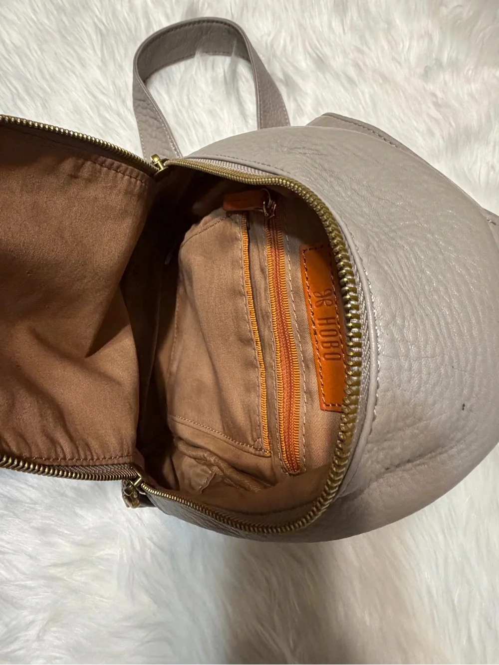 HOBO Fern Sling Taupe Pebbled Leather Crossbody - Picture 13 of 13